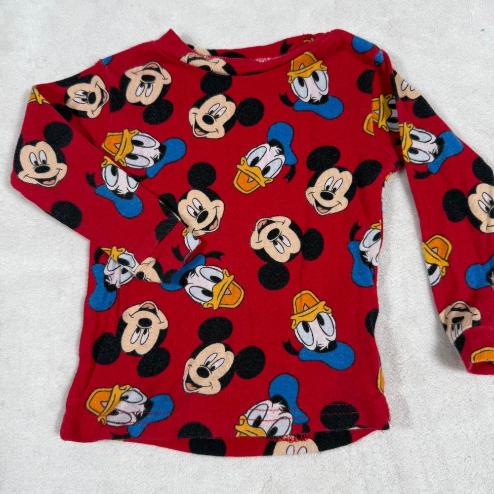 Kids Disney Mickey and the Roadster Racers Long Sleeve Pajama Top 2T Red